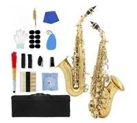 Strumenti Per Sassofono Professionali Per Principi Sassofono Contralto In Si Maggiore Laccato Oro Set Per Principianti Con Custodia Bocchino E Ance(1set)