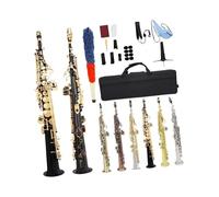 Strumenti Per Sassofono Professionali Per Principi Sassofono Soprano Straight Tune Sib Strumento Professionale Per Principianti Con Cofanetto E Accessori(6)