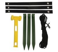 Strumenti per stabilizzazione piante da esterno tra cui pali cinghie e set marte