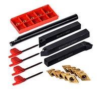 Strumenti per tornio 10 pezzi lame + 4 pezzi di supporto per tornio + chiave per set di macchine accessori per tornitura del legno