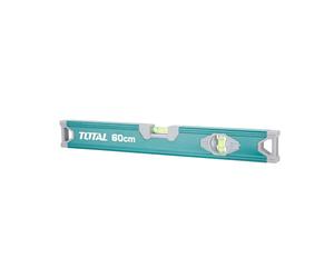 Strumenti totali: livella a bolla | 60 cm| 2 bolle per orizzontale e verticale | Strumento per carpenteria e lavori fai da te | Ammortizzatori laterali in ABS | Alluminio