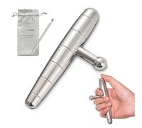 Strumento 2 in 1 per massaggio dei punti di innesco in acciaio inox, con barra a T, per alleviare il dolore, rilassamento fasciale di tutto il corpo, ideale per spalle, collo, gambe e braccia,