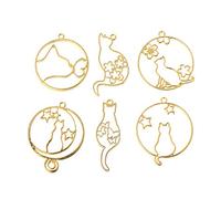 Strumento 6x/set in resina epossidica UV fatto a mano per telaio in metallo con anello gioielli collana ciondolo lunetta per artigianato aperto lunetta charms