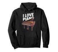 Strumento a coda I Love Piano Felpa con Cappuccio