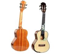 Strumento A Corda Ukulele Elettrico In Abete Rosso Massiccio Da 24 Pollici Con 4 Corde Di Carbonio Trasparenti Principianti ukulele