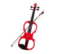 Strumento A Corde Per Violino Elettrico In Tiglio Completo 4/4 Con Custodia Raccordi Per Cavi Silenzioso Rosso Blu (Color : Red)