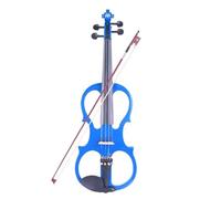 Strumento A Corde Per Violino Elettrico In Tiglio Completo 4/4 Con Custodia Raccordi Per Cavi Silenzioso Rosso Blu (Color : Blue)