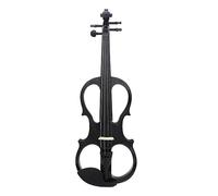 Strumento A Corde Professionale Per Violino Elettrico Muto 4/4 Nero Con Custodia Per Accessori