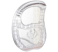 Strumento a corde trasparenti in ABS per arpa a lira a 21 corde, corpo anticaduta 3D, con borsa EVA portatile/chiave per accordatura/corda di ricambio, per amanti della musica principianti adulti