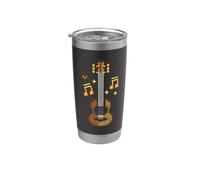 Strumento a corde Ukulele Pixel Art Bicchiere termico in acciaio inox doppia parete