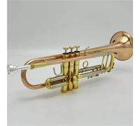 Strumento A Corno A Tre Toni Con Tromba Professionale Con Chiave B Placcata In Oro A Doppia Scala In Rame