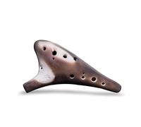 Strumento A Fiato Ceramica Nera 12 Fori Smoke Fired Ocarina Alto C Tono Principiante Insegnamento Ocarina Ocarina A 12 Fori (Color : 12 holes)