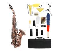 Strumento A Fiato In Chiave Sib Per Sassofono Saxophone Rosso Antico Con Custodia Per Accessori Sax