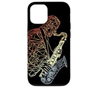 Strumento a fiato per sassofono dal look vintage Custodia per iPhone 12/12 Pro