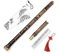 Strumento a fiato tradizionale Nanxiao in bambù viola a 8 fori tre specifiche Principianti Bamboo Flute(F- Two Section)