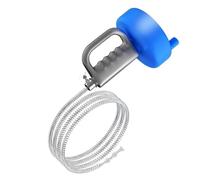 Strumento a molla per sbloccare tubi zincati da 10 mm, per pulitore di scarico da 3 m/per 4 m/5 m/7 m/10 m, con molla in metallo ispessito, manico antiscivolo e navigazione curva a forma di U/L/S, per