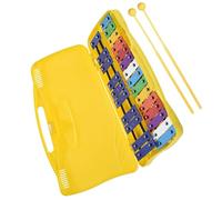 Strumento a percussione colorato con tavola armonica xilofono glockenspiel da 25 note con custodia gialla Glockenspiel Strumento A Percussione