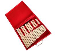 Strumento a percussione con tavola armonica in legno Glockenspiel da 25 note con custodia rossa Kit Glockenspiel Professionale