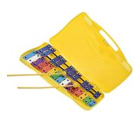 Strumento a percussione Glockenspiel con tavola armonica durevole in metallo colorato ed elegante da 25 note (Color : Yellow)
