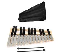 Strumento a percussione Glockenspiel da 25 note Tasti in alluminio Base in legno con mazzuolo Glockenspiel Strumento A Percussione