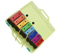 Strumento a percussione glockenspiel elegante e rimovibile con piastra metallica color arcobaleno a 8 note Kit Glockenspiel Professionale