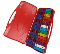 Strumento a percussione Glockenspiel piccolo in materiale ABS per pianoforte con piastra in alluminio da 25 note Kit Glockenspiel Professionale (Color : Red)