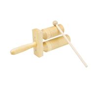 Strumento a percussione musicale Orff in legno naturale a due | Design portatile per l ' apprendimento del ritmo principiante e gioco in famiglia