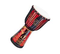 Strumento A Percussione Per Adulti Tamburello Con Testa Di Tamburo In Pelle Di Pecora Africana In Mogano Standard Da 12 Pollici Tamburo Africano per Principiante (Color : F)