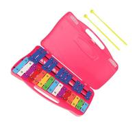 Strumento a percussione professionale Glockenspiel a 25 toni perfettamente accordato con due bacchette Glockenspiel Strumento A Percussione (Color : Pink)
