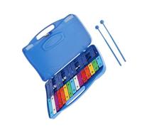 Strumento a percussione professionale Glockenspiel a 25 toni perfettamente accordato con due bacchette (Color : Blue)