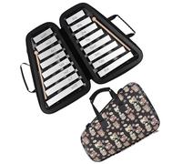 Strumento a percussione xilofono con piastra in alluminio glockenspiel a 16 tasti con mazze a scatola (Color : Bk)