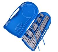 Strumento a percussione xilofono glockenspiel a 25 note, durevole in metallo con custodia in plastica Glockenspiel Strumento A Percussione