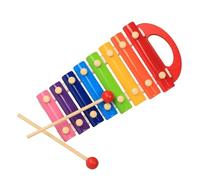 Strumento a percussione xilofono glockenspiel arcobaleno metallico a 8 note per principianti Kit Glockenspiel Professionale