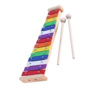 Strumento a percussione xilofono glockenspiel con piastra in alluminio arcobaleno a 15 note Kit Glockenspiel Professionale