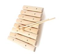 Strumento a percussione xilofono glockenspiel in legno naturale a 8 toni Kit Glockenspiel Professionale
