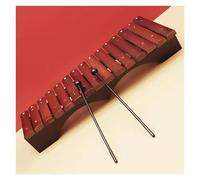 Strumento a percussione xilofono glockenspiel in legno rosso da 15 note con custodia protettiva