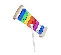 Strumento a percussione xilofono glockenspiel in metallo arcobaleno a 8 note per principianti Kit Glockenspiel Professionale