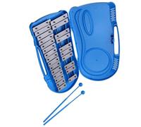Strumento a percussione xilofono glockenspiel professionale da 25 note con custodia in plastica blu per principianti