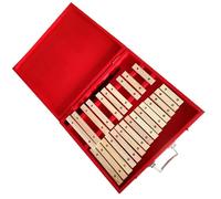 Strumento a percussione xilofono in legno Glockenspiel da 25 note con mazze e custodia rossa Kit Glockenspiel Professionale