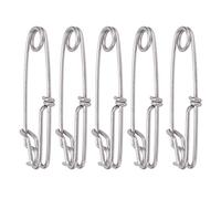 Strumento a Spillo Rapido Fibbia per Appendere Gli Occhi Chiusi Facile Richiamo a Scatto per la Pesca in Mare 5 Pezzi Clamp/Holder a Scatto Lungo (3.5 * 125MM)