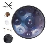 Strumento A Tamburo Handpan, Handpan Handpan Drum, Set Di Tamburi A Mano Per Strumenti Musicali A Percussione 9 Note 440Hz Acciaio Handpan Per Meditazione Personale E Rilassamento(Blue,10 Notes (440Hz