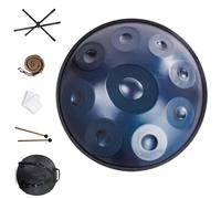 Strumento A Tamburo Handpan, Handpan Handpan Drum, Set Di Tamburi A Mano Per Strumenti Musicali A Percussione 9 Note 440Hz Acciaio Handpan Per Meditazione Personale E Rilassamento(Blue,9 Notes (432Hz)