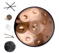 Strumento A Tamburo Handpan, Handpan Handpan Drum, Set Di Tamburi A Mano Per Strumenti Musicali A Percussione 9 Note 440Hz Acciaio Handpan Per Meditazione Personale E Rilassamento(Gold,12 Notes (440Hz