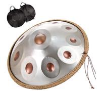 Strumento A Tamburo Handpan Per Adulti Con Borsa Morbida/mazze Per Handpan/supporto Per Handpan/adesivi Per Note/panno Per La Pulizia, Handpan 432 Hz/440 Hz In Re Minore, Handpan Handpan Drum(Goldeney