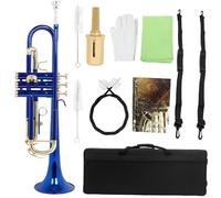 Strumento A Tromba Blu Tono In Sib Corpo In Ottone Tromba A Chiave Dorata Colorata Con Accessori Per Valvole A Pressione(Set3)