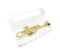 Strumento A Tromba in Si Bemolle Tubo in Ottone Corpo Tromba in Oro con Accessori per Bocca Adatto per Principianti E Adulti