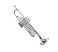 Strumento A Tromba Rovescia Placcato Argento Per Uso Con La Mano Sinistra. I Tasti In Si Bemolle In Argento Sono Flessibili. Tromba Professionale