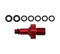 Strumento adattatore valvola pompa aria compatibile con ammortizzatori posteriori per bicicletta per Rockshox, Monarch, DT XMM, compresi O ring di ricambio (rosso)