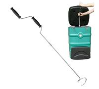 Strumento aeratore per compost, strumento manuale per compost in acciaio inox, antiruggine, robusto torsione per compost per una gestione efficiente dei rifiuti da giardino all'aperto