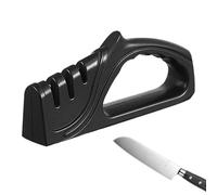 Strumento affilatore di taglieri a 3 stadi - di affinatura della lama, affiliatore a forbice non slip | Accessorio professionale di raffinamento all'avanguardia, acido di presa in gomma ergono